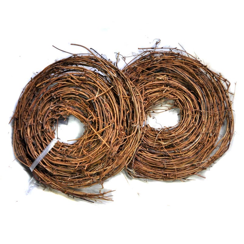 Ougual DIY Crafts Natural Grapevine Twig Garland Wreaths Decor 15-Feet ï¼ˆ2-Packï¼‰ - Image 1